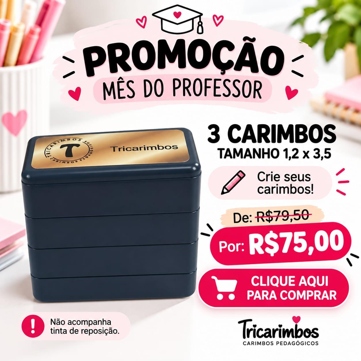 Promo 1,2x3,5 Para criar seus carimbos