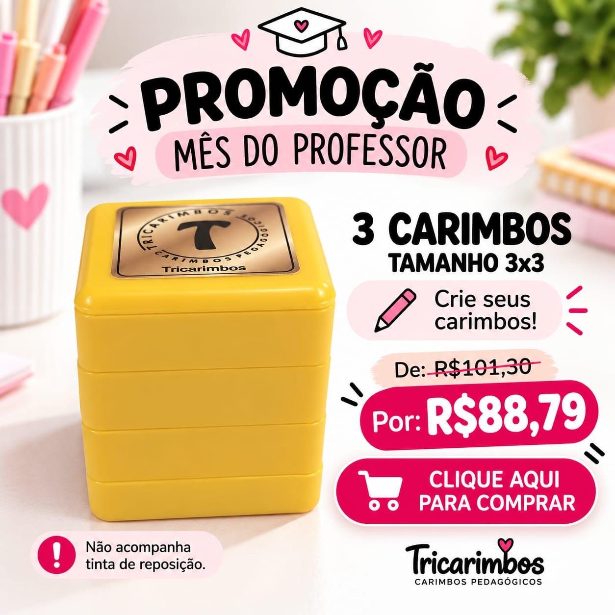Promo 3x3 - Crie seus carimbos